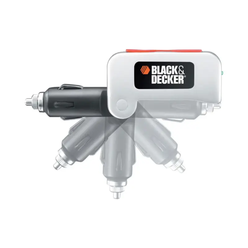 Foto 1: Caricatore USB Auto 12V 2 Porte Black & Decker BDPC10USB-XJ