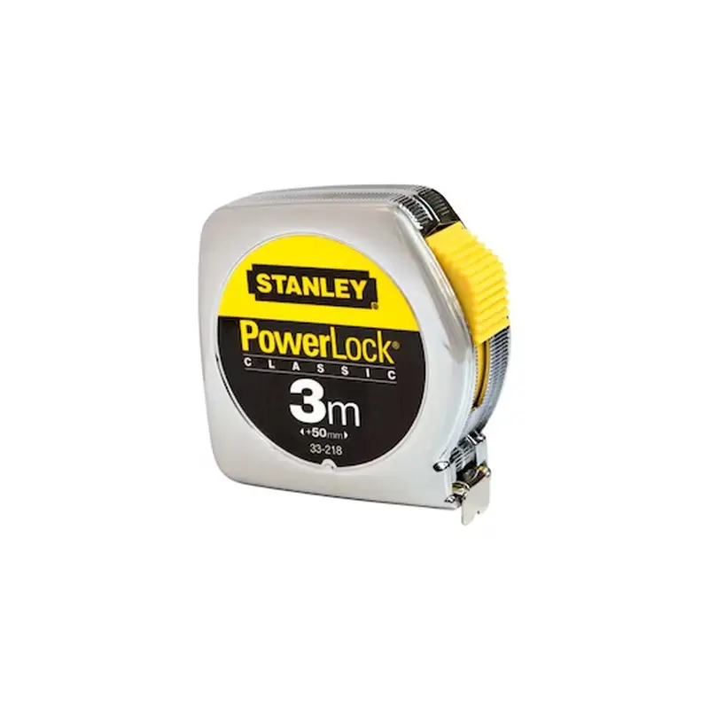 Flessometro Stanley Powerlock 3m Cromato Professionale