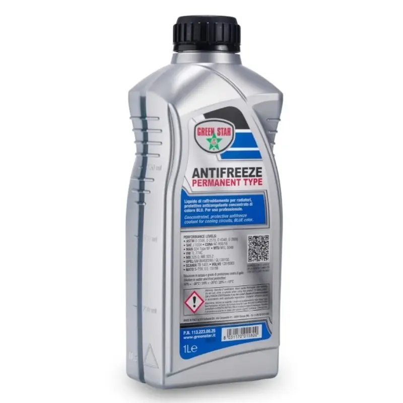 Liquido Radiatore Antigelo Blu Concentrato Green Star Antifreeze 1 LT