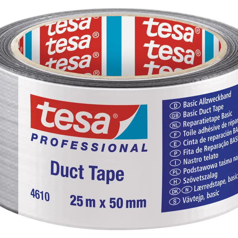 Duct Tape tesa 4610 Nastro Telato Argento 25x50 mm - 1 Pezzo