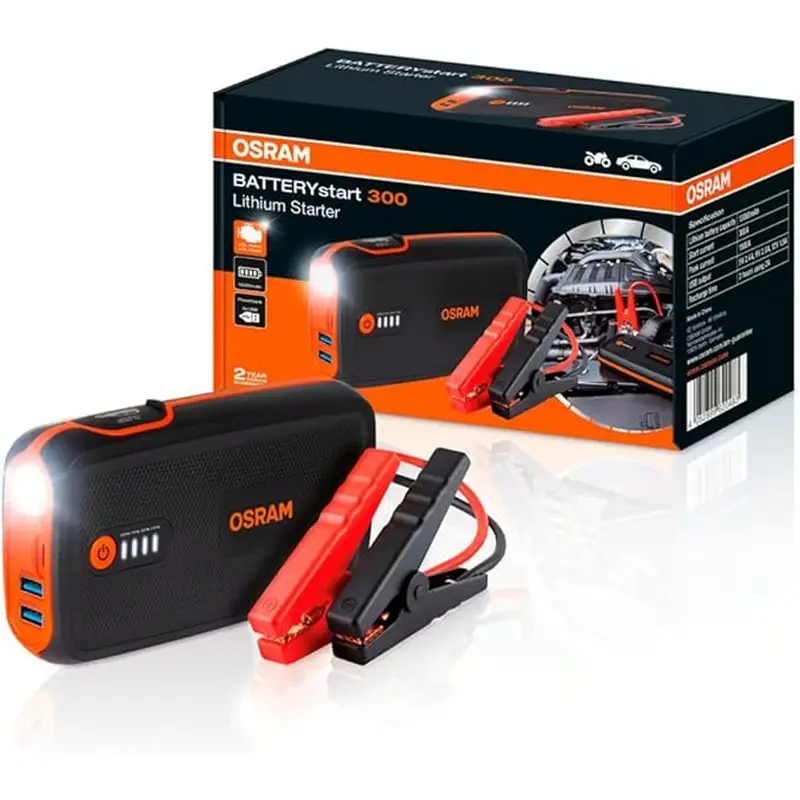 Avviatore Batteria Auto OSRAM BATTERYstart 300 12V Powerbank 13000mAh