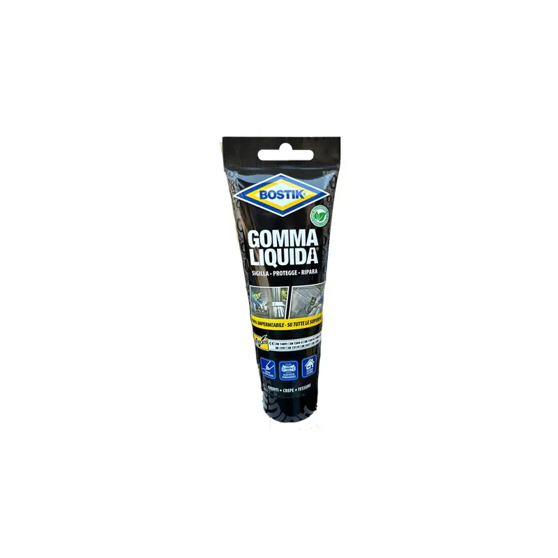 Bostik Gomma Liquida Tubo 250G, Nero, ‎4.9 x 7.8 x 21.1 cm, 250 grammi