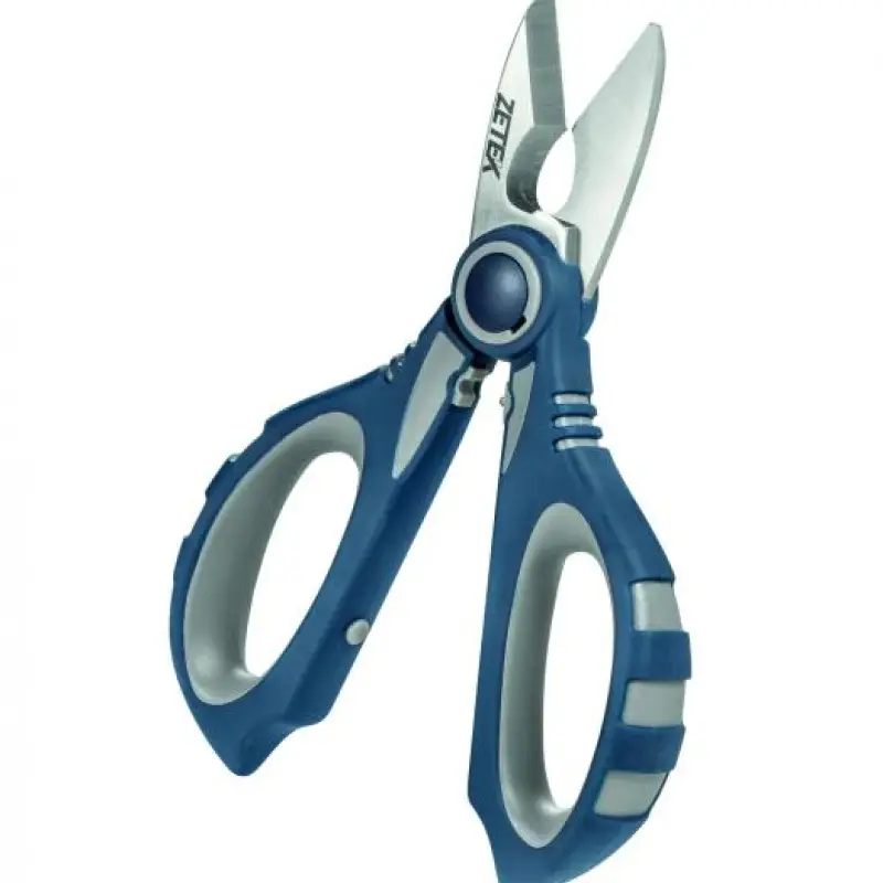 Forbici Multifunzione per Elettricisti ZETEK KUT150 con Spelacavi e Crimpatrice