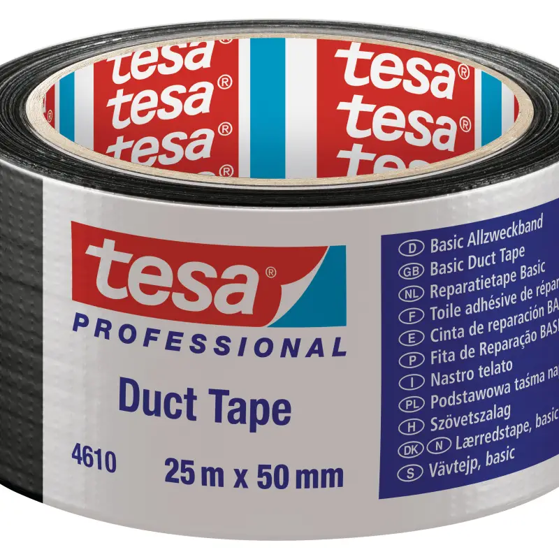 Nastro Telato Nero Multiuso 50 mm x 25 m tesa 4610 Duct Tape - 1 Pezzo