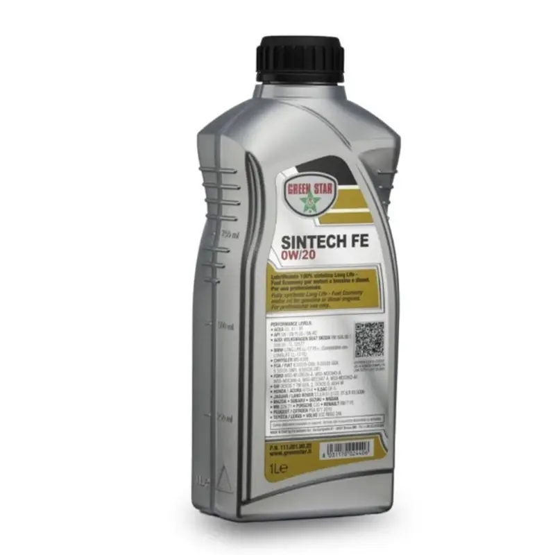 Olio Motore 0W-20 Sintetico Green Star Sintech FE 1L Fuel Economy