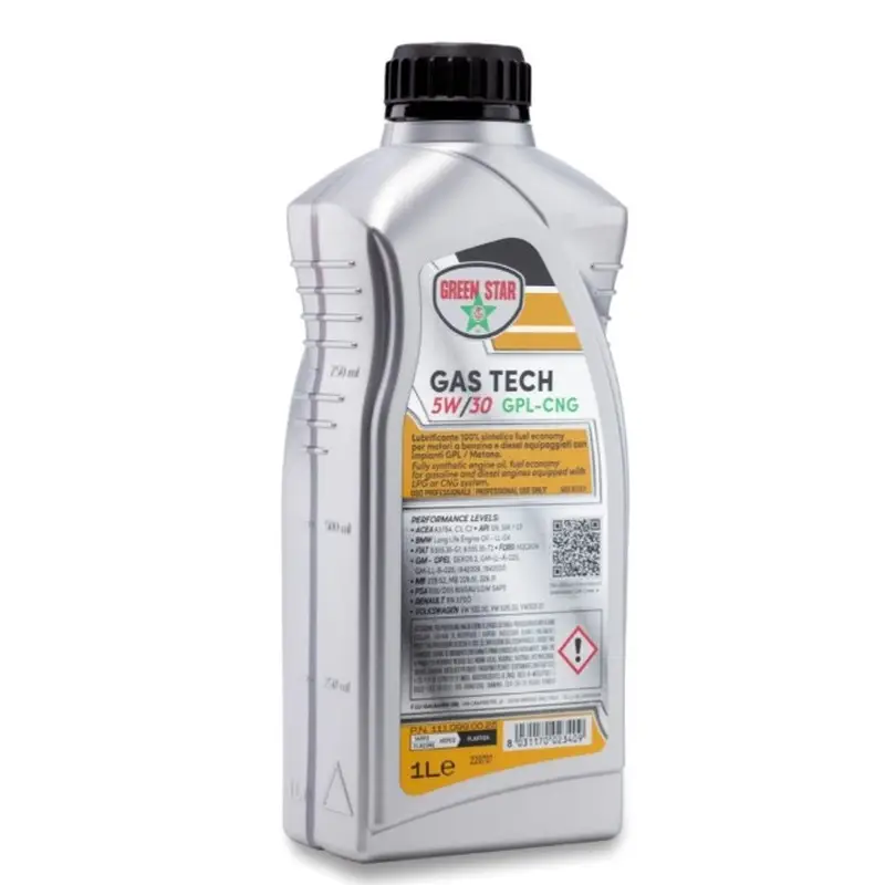 Olio Motore 5W-30 Sintetico Green Star Gas Tech 1L GPL-CNG