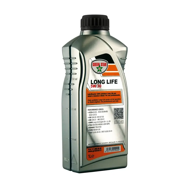 Olio Motore 5W-30 Sintetico Green Star Long Life 1L