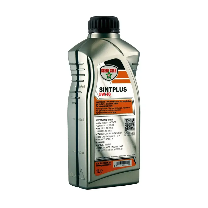 Olio Motore 5W-40 Sintetico Green Star SintPlus 1L VW 505.01