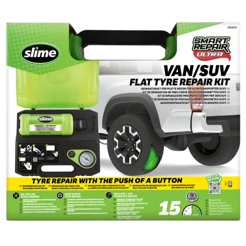 Slime Smart Repair Ultra Kit Ripara Pneumatici Van e SUV 12V